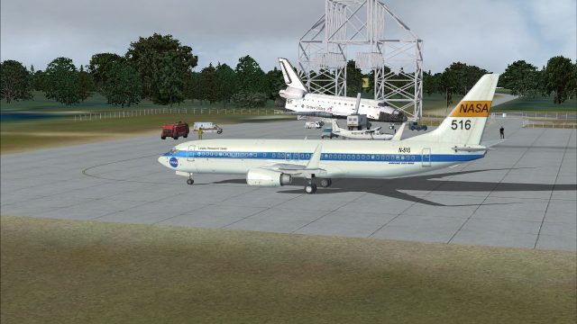 Screenshot 1 — NASA Boeing 737-800 in Langley Research Center livery
