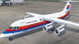 Screenshot 1 — United Express BAe 146-200