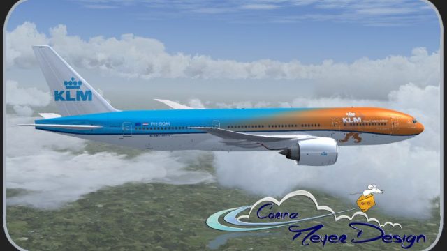 Screenshot 1 — KLM "Orange Koningtag Special" Boeing 777-200LR