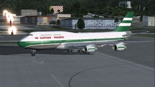 Screenshot 2 — Cathay Pacific Boeing 747-400 RR (old livery), registration VR-HOW