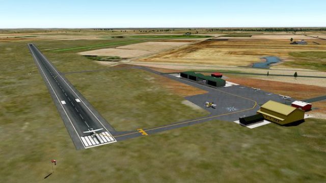 Screenshot 1 — 2D5 Oakes Municipal Airport Scenery