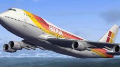 Screenshot 1 — Iberia Boeing 747-400, registration TF-AMA