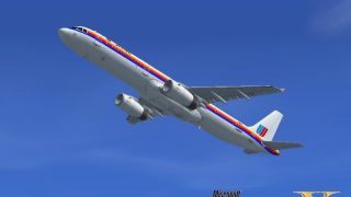 Screenshot 1 — United Airlines Airbus A321 1980s textures