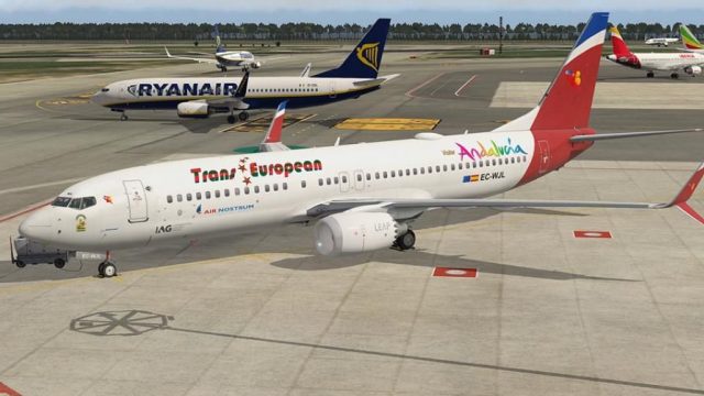 Screenshot 1 — Trans European (Fictional) Boeing 737-800