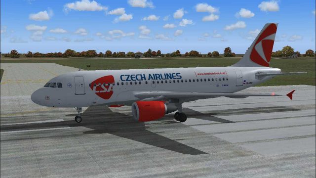 Screenshot 1 — CSA Airbus A319-111, registration OK-NEO