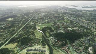 Screenshot 1 — Finland 20 m Terrain Mesh (DEM) Scenery