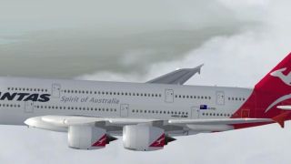 Screenshot 5 — Qantas Airbus A380-841, registration VH-OQA