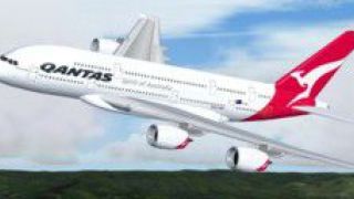 Screenshot 7 — Qantas Airbus A380-841, registration VH-OQA