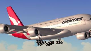 Screenshot 4 — Qantas Airbus A380-841, registration VH-OQA