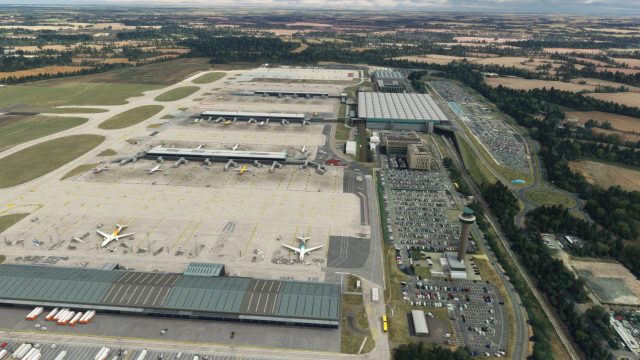 Screenshot 1 — London Stansted Airport (EGSS) Scenery