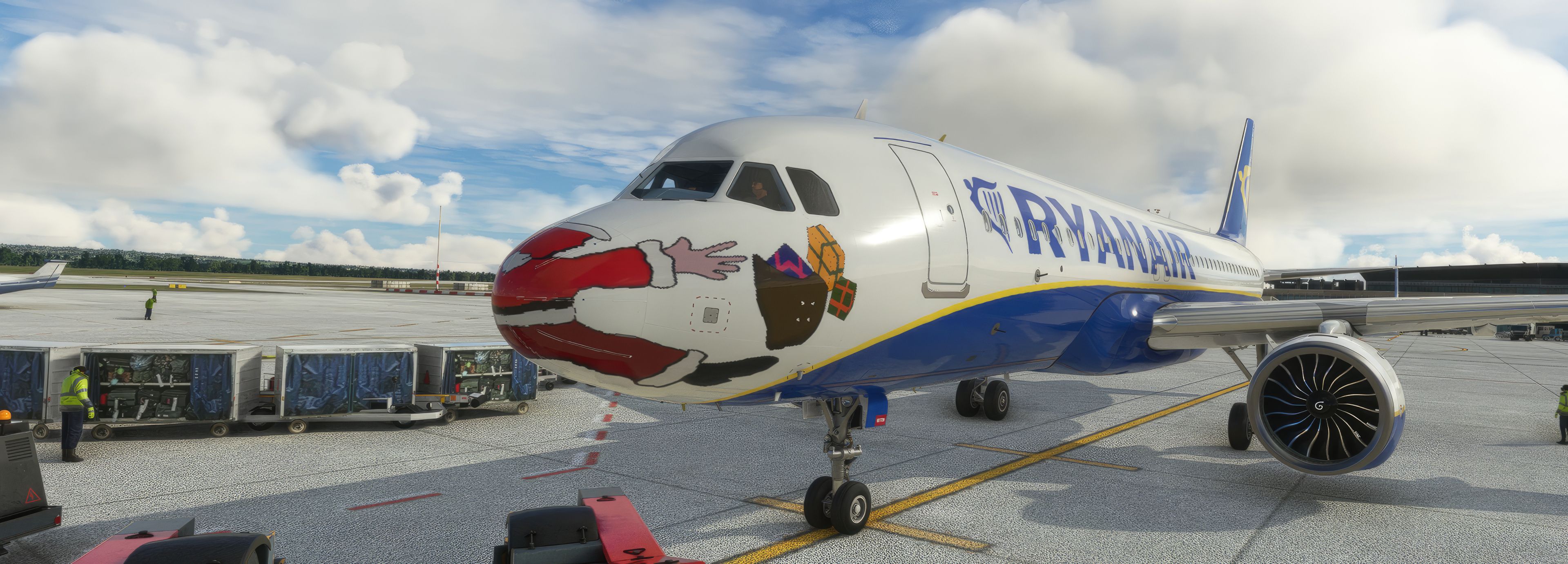 Ryanair Santa Livery Mega Pack For A320 Stock Flybywire PMDG 737 For MSFS