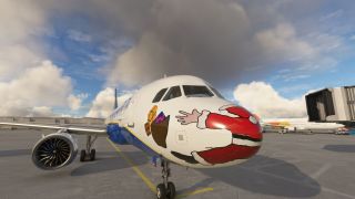 Screenshot 1 — Ryanair Santa Livery Mega Pack for A320 Stock/Flybywire & PMDG 737