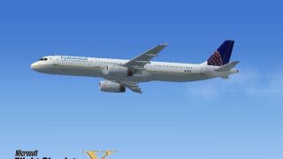 Screenshot 2 — Continental Airlines Airbus A321 repaint pack