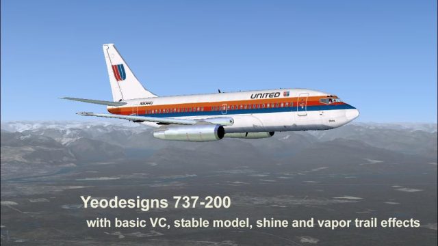 Screenshot 1 — YeoDesigns Boeing 737-200 pack