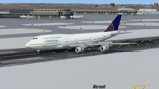 Screenshot 2 — Continental Airlines 747 Texture Pack