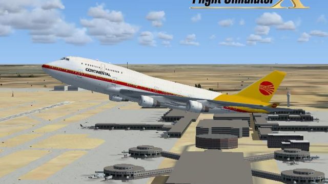 Screenshot 1 — Continental Airlines 747 Texture Pack