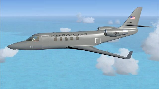 Screenshot 1 — USAF Low Vis Grey Gulfstream
