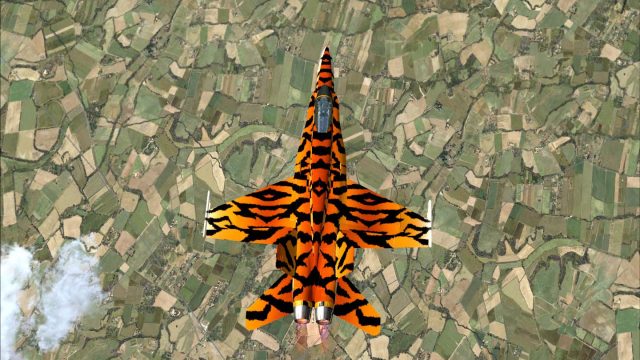 Screenshot 1 — Fictional Tigerskin F/A-18 Hornet