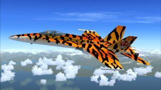 Screenshot 2 — Fictional Tigerskin F/A-18 Hornet