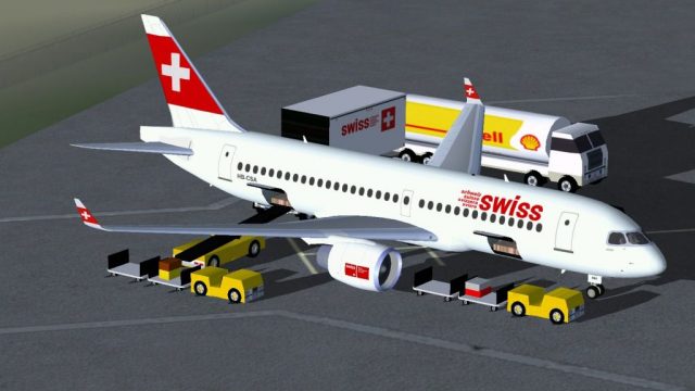Screenshot 1 — Swiss International Air Lines Bombardier CS100