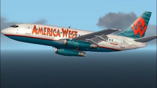 Screenshot 1 — FS2002-04 Boeing 737-200 FlightFX-SGAir AMERICA WEST AIRLINES
