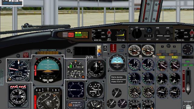 Screenshot 1 — FS2004/2002 Boeing 737-219 ADV Panel
