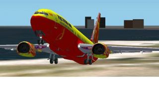 Screenshot 3 — FS2004/FS2002 B737_400 (default) repaint fiction scheme Vietnam Air
