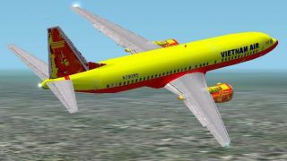 Screenshot 2 — FS2004/FS2002 B737_400 (default) repaint fiction scheme Vietnam Air