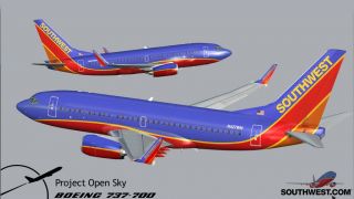 Screenshot 2 — Southwest Boeing 737 (no eyebrows)