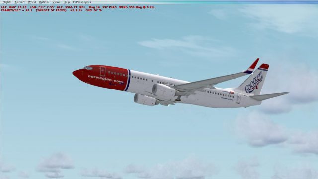 Screenshot 1 — Norwegian Air Shuttle 737-800