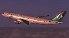 Screenshot 2 — Air New Zealand Airbus A330-200, registration ZK-A33