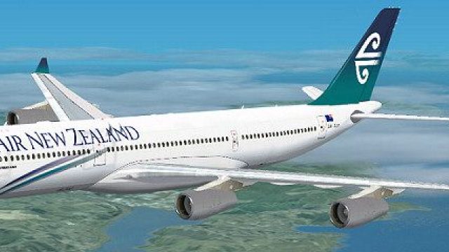 Screenshot 1 — Air New Zealand Airbud A340-200, registration ZK-A34