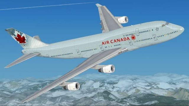 Screenshot 1 — Air Canada Boeing 747-400 (new livery)