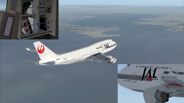 Screenshot 1 — JAL Boeing 747-400 (old colors)