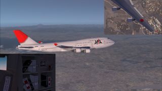 Screenshot 1 — JAL Boeing 747-400 (new colors)
