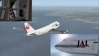 Screenshot 1 — JAL Boeing 747-400 100th 747 livery