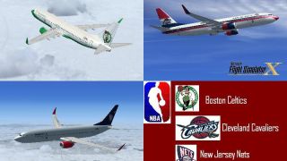 Screenshot 1 — NBA Starter Livery Pack Boeing 737-800