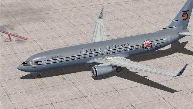 Screenshot 1 — Alaska Airlines Boeing 737-800 "Starliner 75" livery