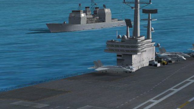 Screenshot 1 — AI Carrier Battle Groups Scenery