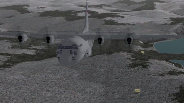 Screenshot 1 — C-130 Cargo Air Drop FX