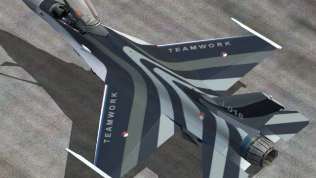 Screenshot 1 — Fs2004 Lockheed Martin F-16 Falcon RNAF J-0 RNAF