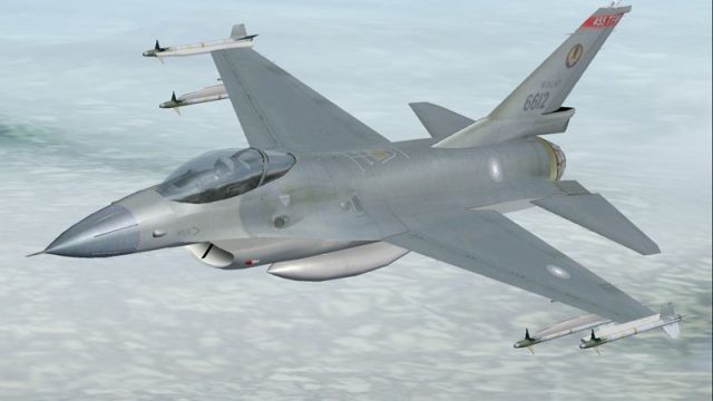 Screenshot 1 — FS 2002/2004 F-16 21st "Poker Cards" Fighter Squadron