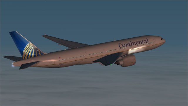 Screenshot 1 — Continental Airlines Boeing 777-224ER