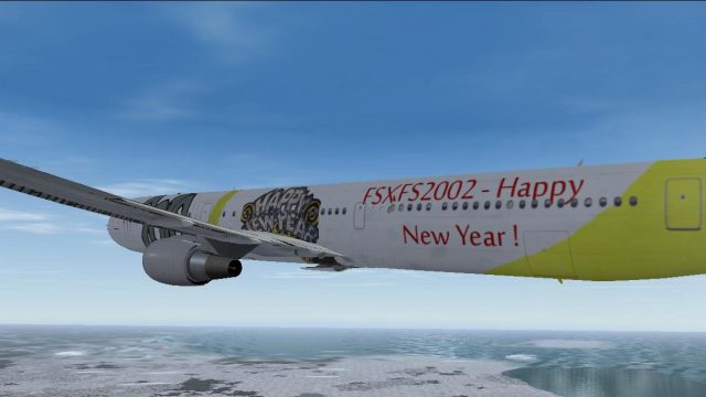 Screenshot 1 — Happy New Year Boeing 767