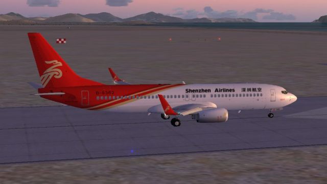 Screenshot 1 — Shenzhen Airlines Boeing 737-800