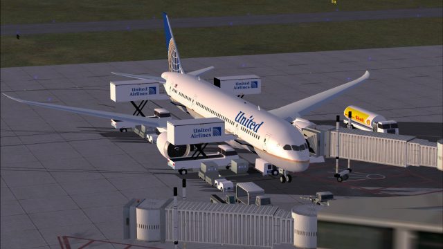 Screenshot 1 — United Airlines Boeing 787-8 V2