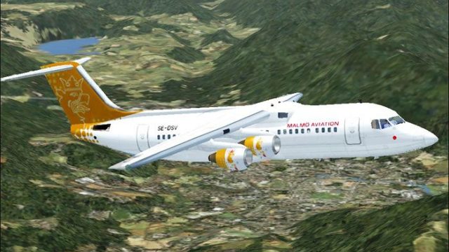 Screenshot 1 — Malmo Aviation Airlines BAe Avro RJ100
