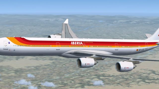 Screenshot 1 — Iberia Airbus A340-642