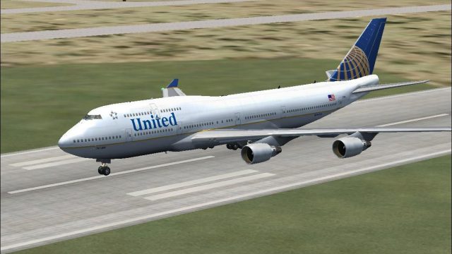 Screenshot 1 — United Airlines Boeing 747-400 NC