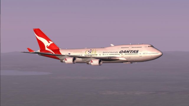 Screenshot 1 — Qantas Boeing 747-400 VH-OEB